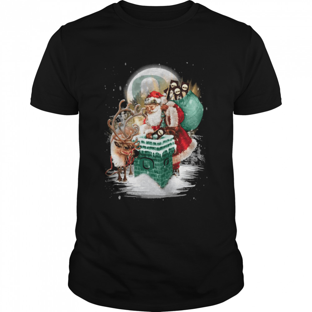 Oregon Ducks Football Merry Christmas Santa Claus Gift Oregon Ducks T-shirt