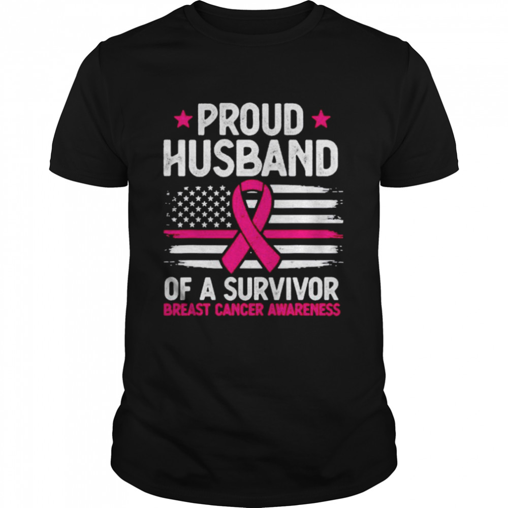 Proud husband of survivor breast cancer awareness supporter shirt Classic Men's T-shirt
