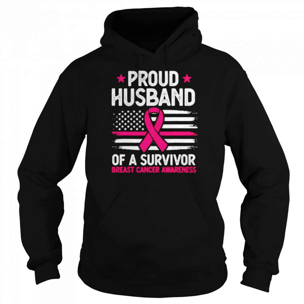 Proud husband of survivor breast cancer awareness supporter shirt Unisex Hoodie