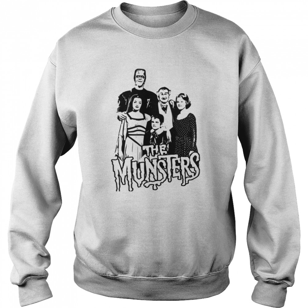 The Munsters Family Black And White Art shirt Unisex Sweatshirt