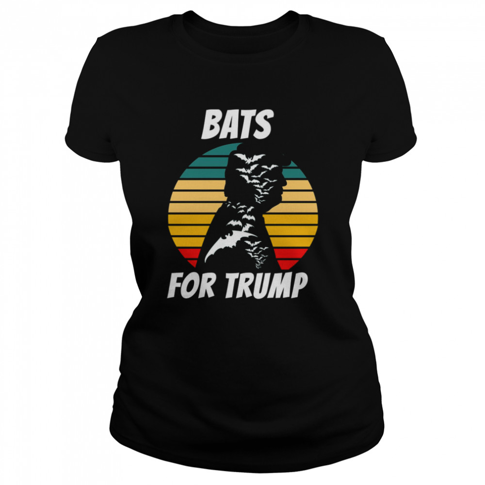 Vintage Bat Trump Halloween  Classic Women's T-shirt