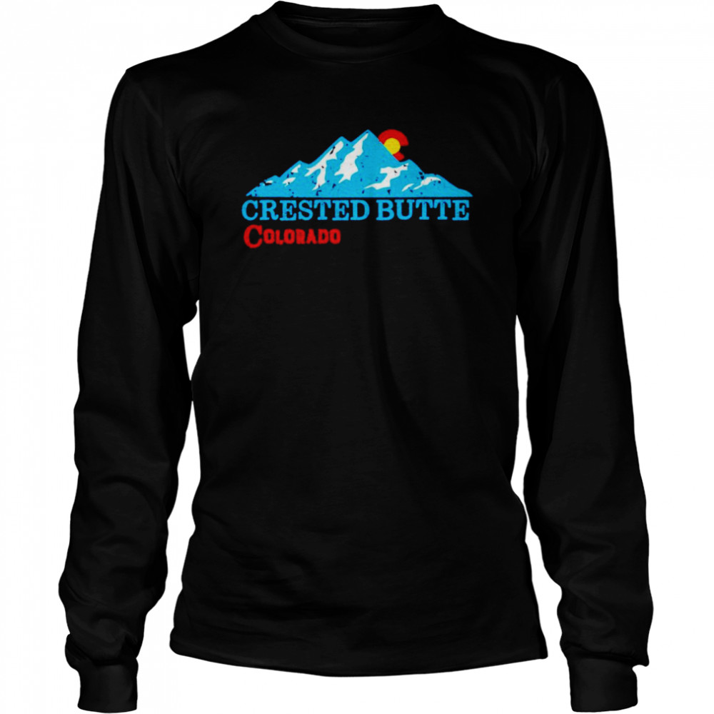 Vintage Retro Crested Butte Colorado shirt Long Sleeved T-shirt