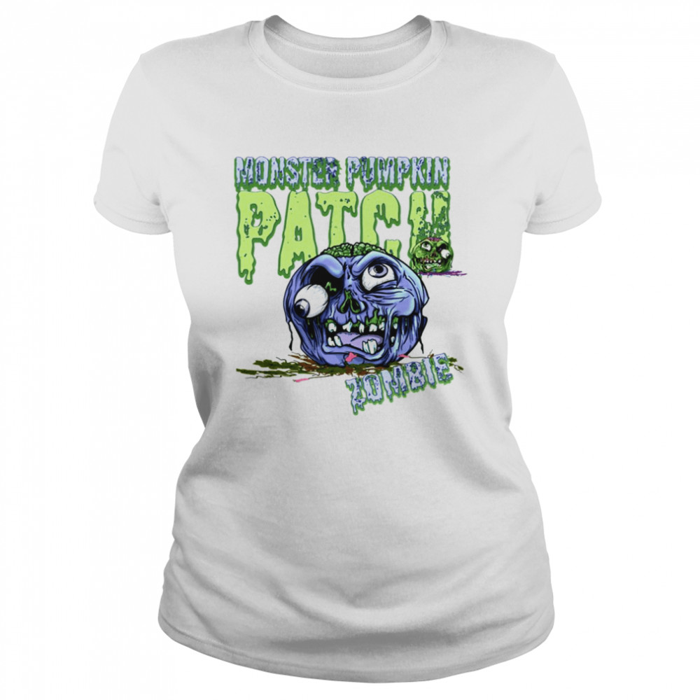 Zombie Monster Pumpkin Patch Halloween shirt Classic Women's T-shirt
