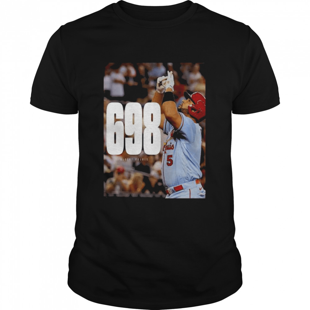 Albert pujols 698 career home runs in mlb 2022 shirt