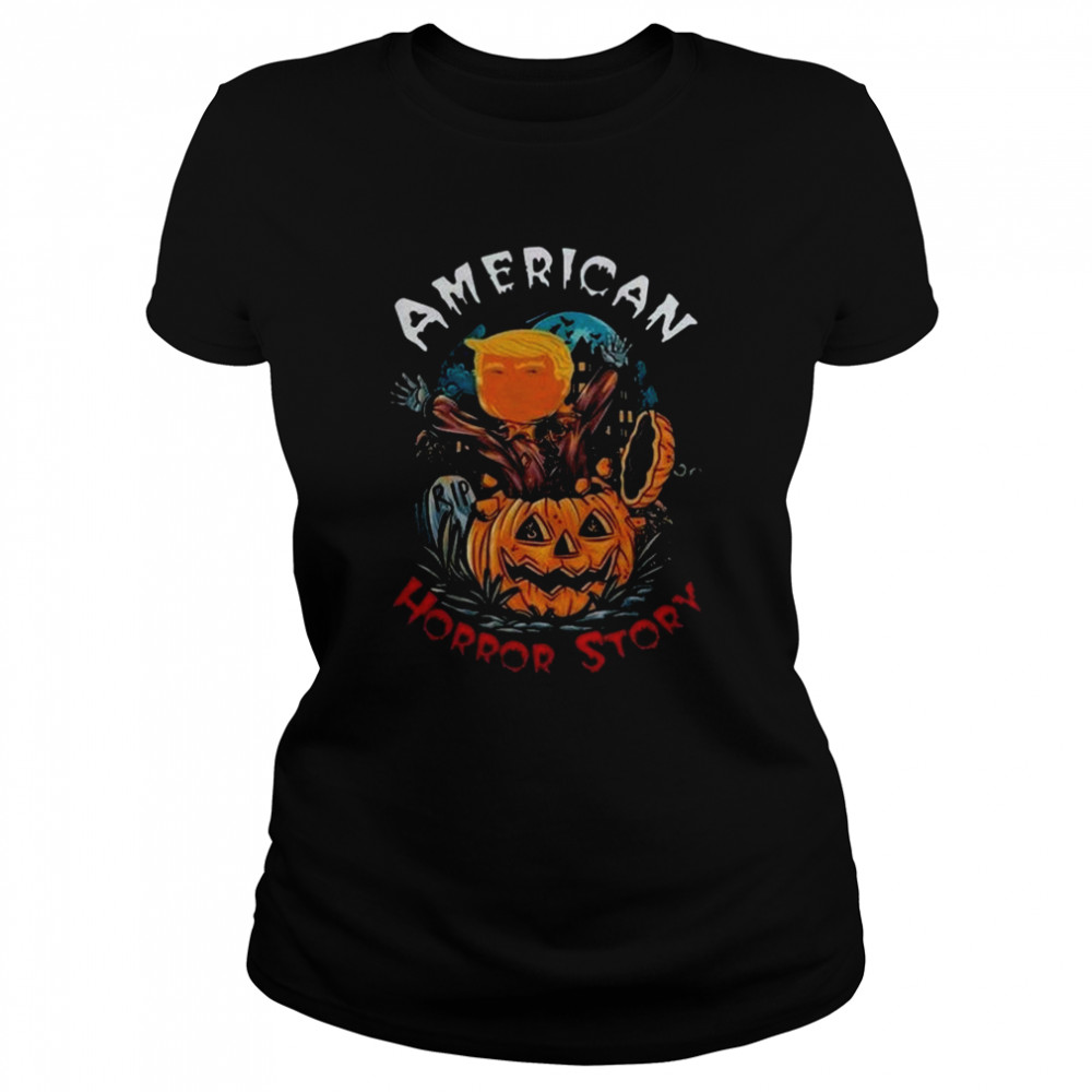 american trump horror story donald trump halloween t classic womens t shirt