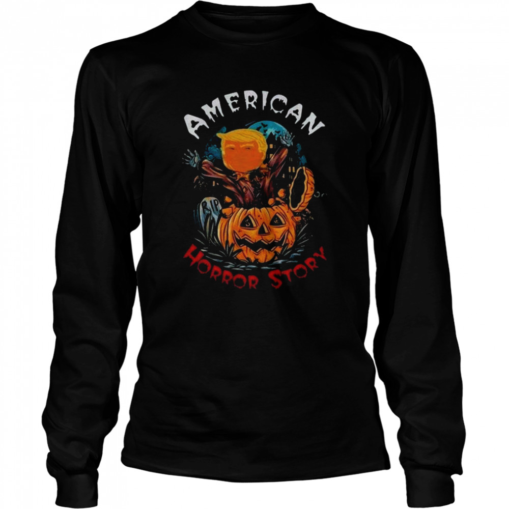 american trump horror story donald trump halloween t long sleeved t shirt
