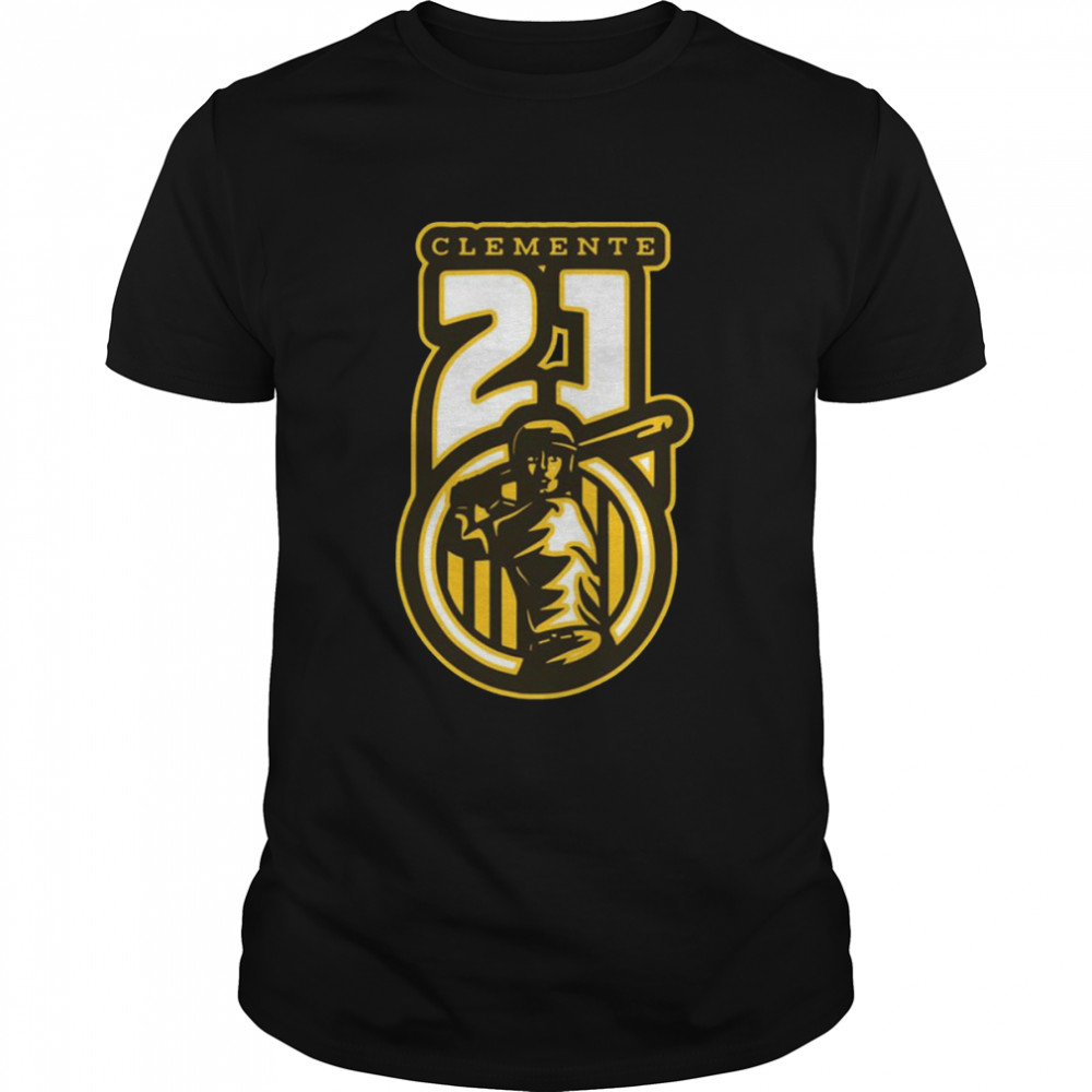 Clemente 21 Animated Baseball Art Pittsburgh shirt