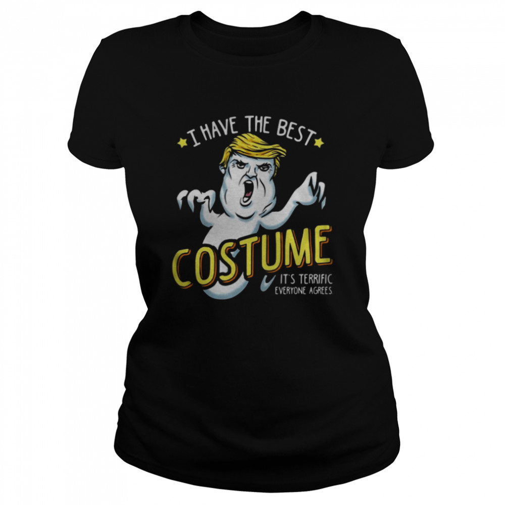 costume ghost donald trump spooky night shirt classic womens t shirt