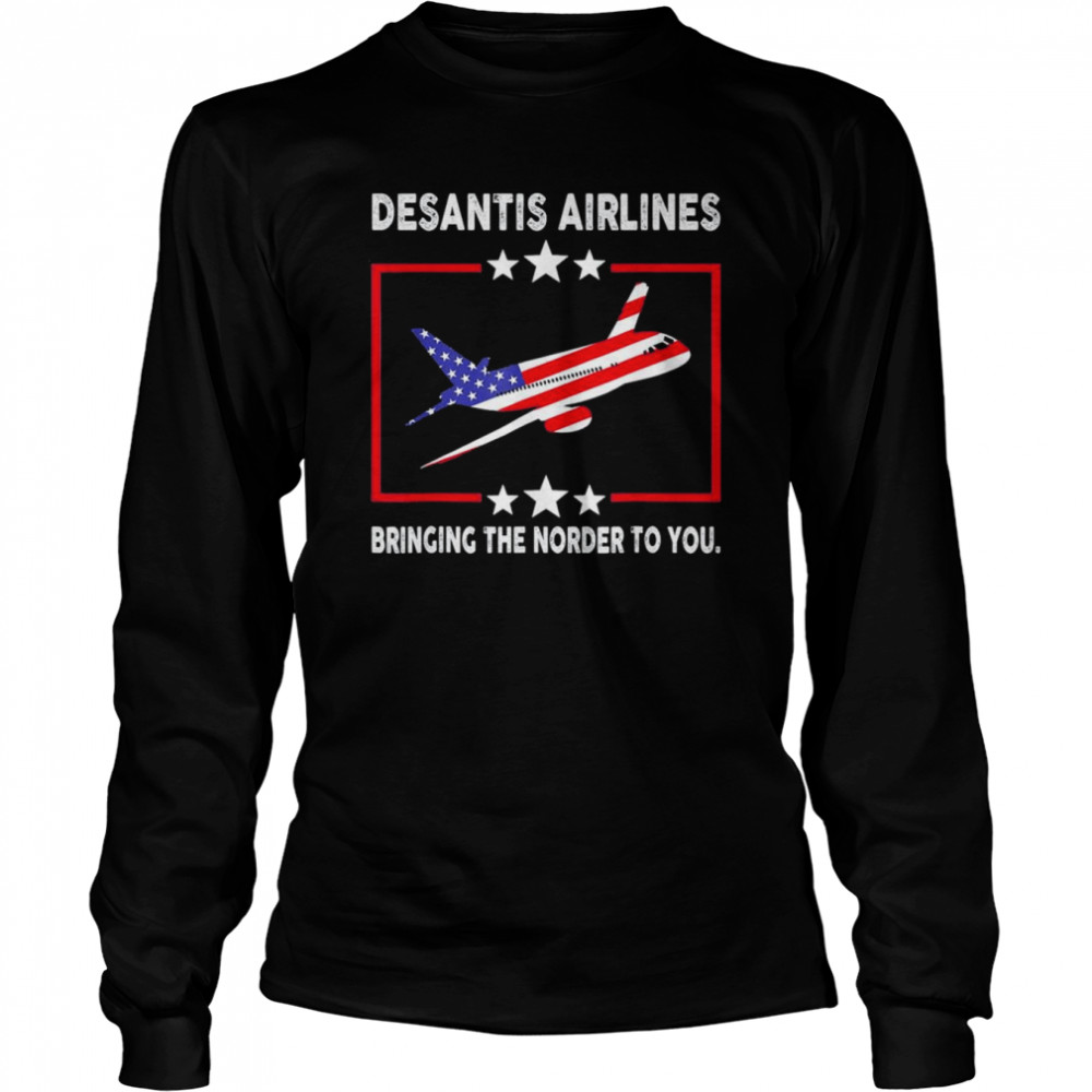 desantis airlines political meme us flag t long sleeved t shirt