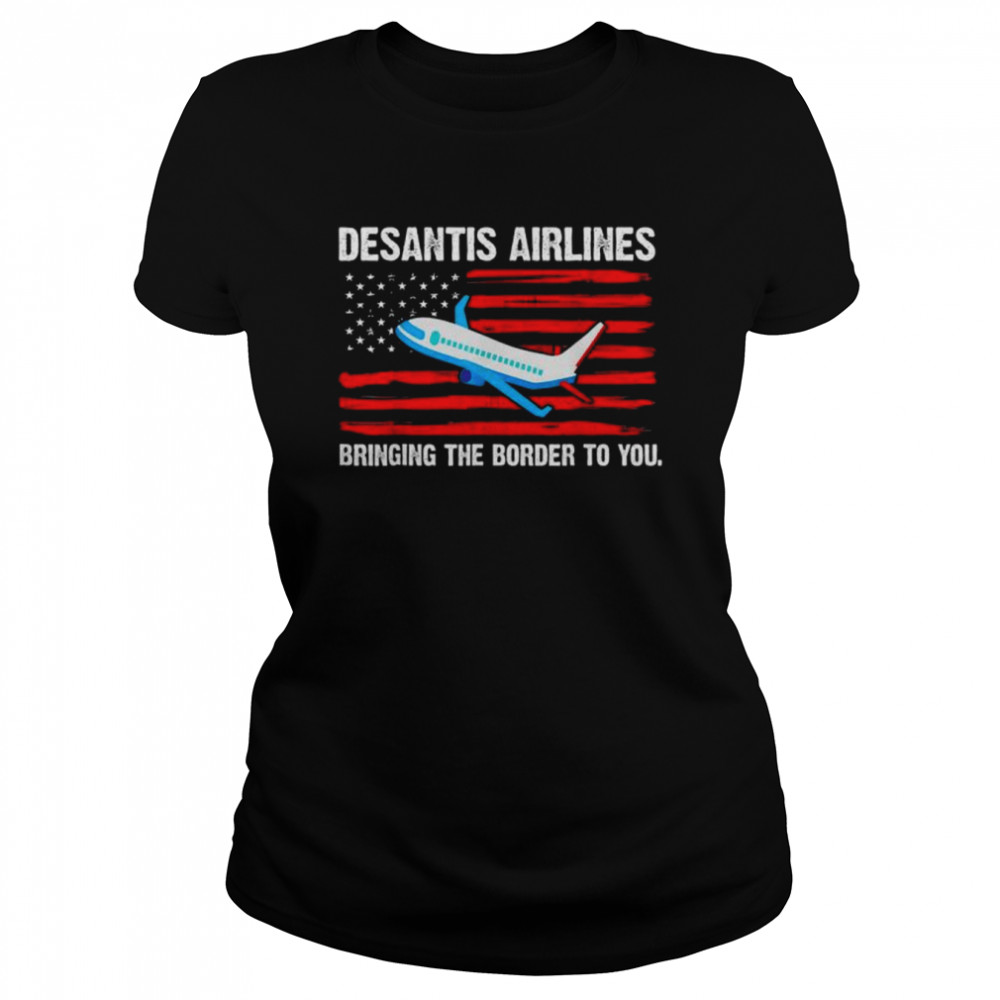 DeSantis Airlines Political US Flag Tee  Classic Women's T-shirt
