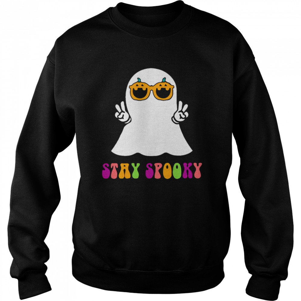 Ghost Stay Spooky Halloween Season Groovy shirt Unisex Sweatshirt