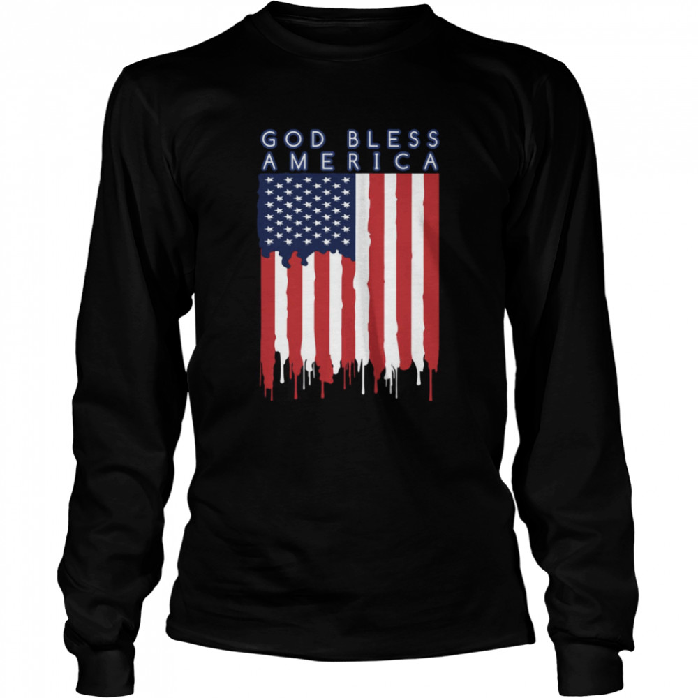 god bless america usa american flag shirt long sleeved t shirt