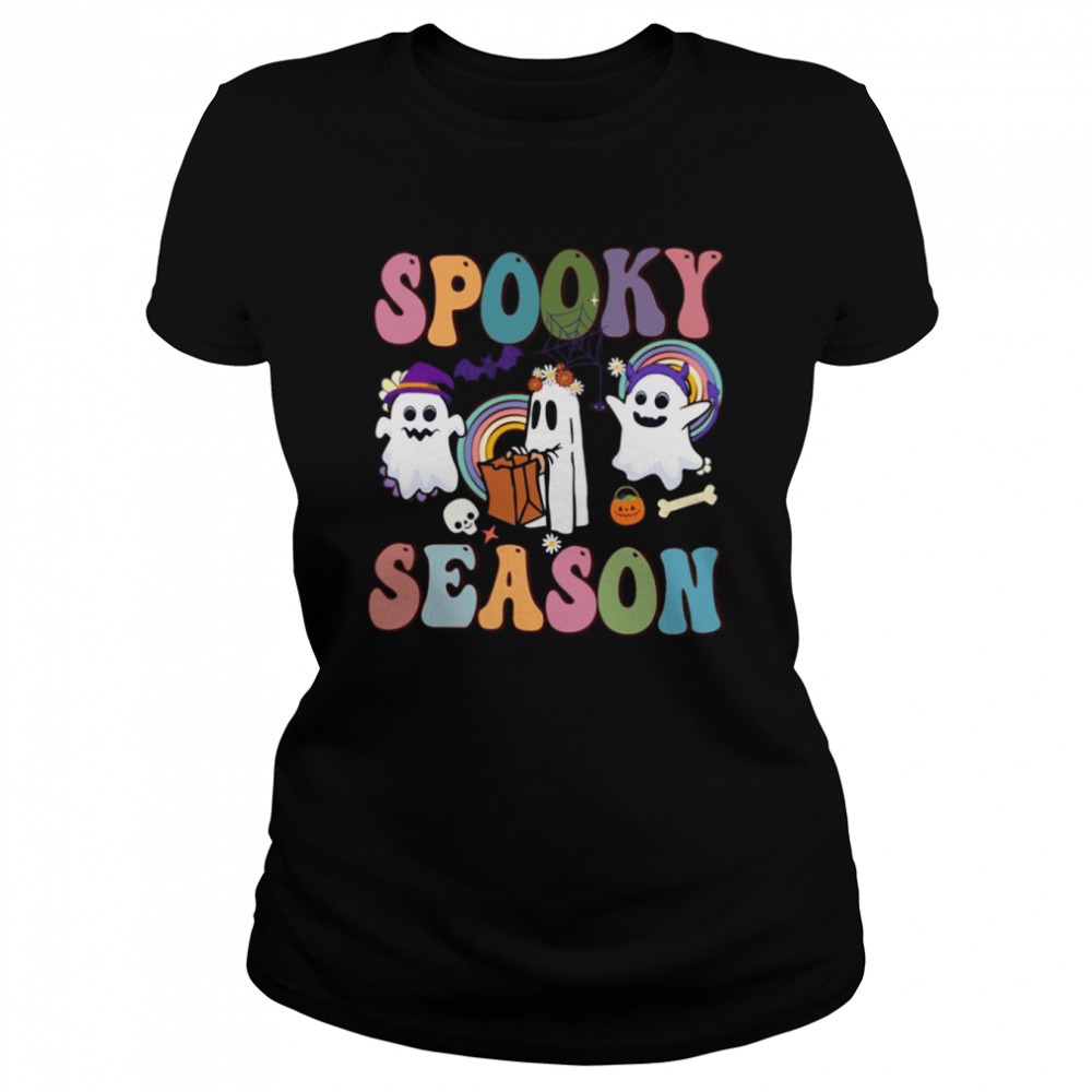 Groovy Ghost Spooky Season Halloween shirt Classic Women's T-shirt