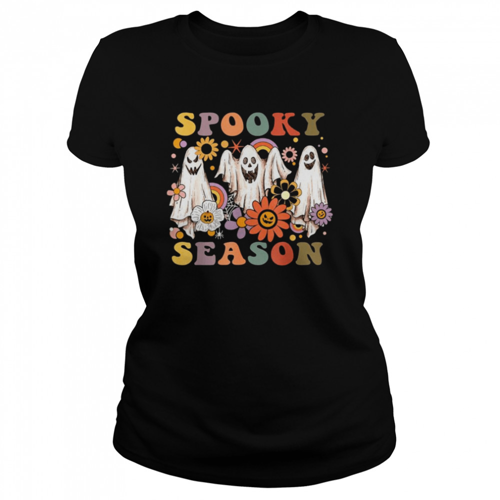groovy ghosts spooky season shirt classic womens t shirt