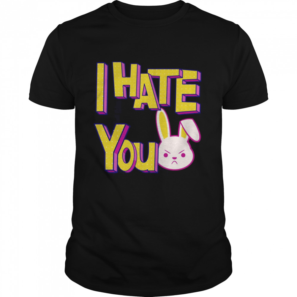 I Hate You Emoji Grumpy Bunny shirt Classic Men's T-shirt