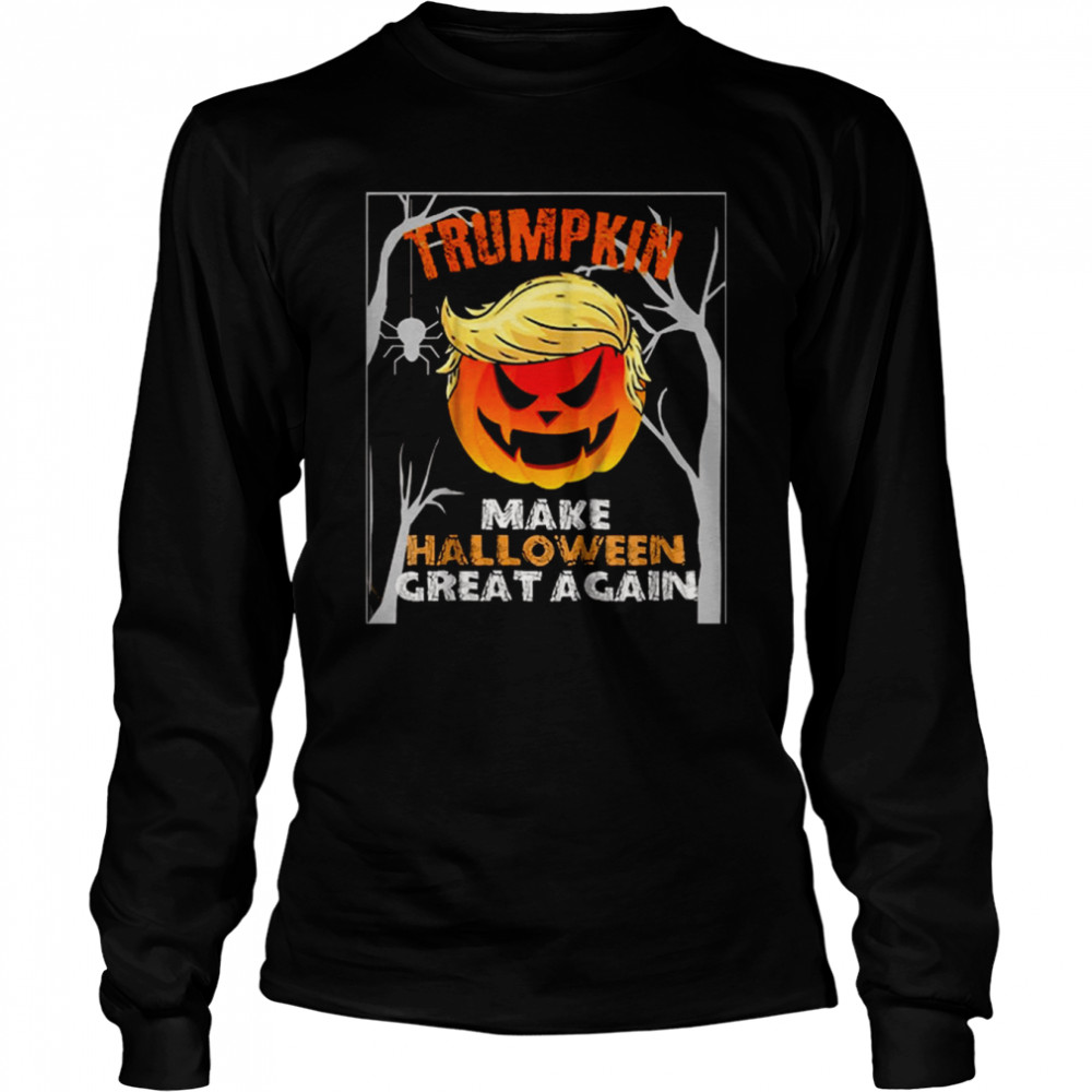 make halloween great again horror halloween trumpkin t long sleeved t shirt