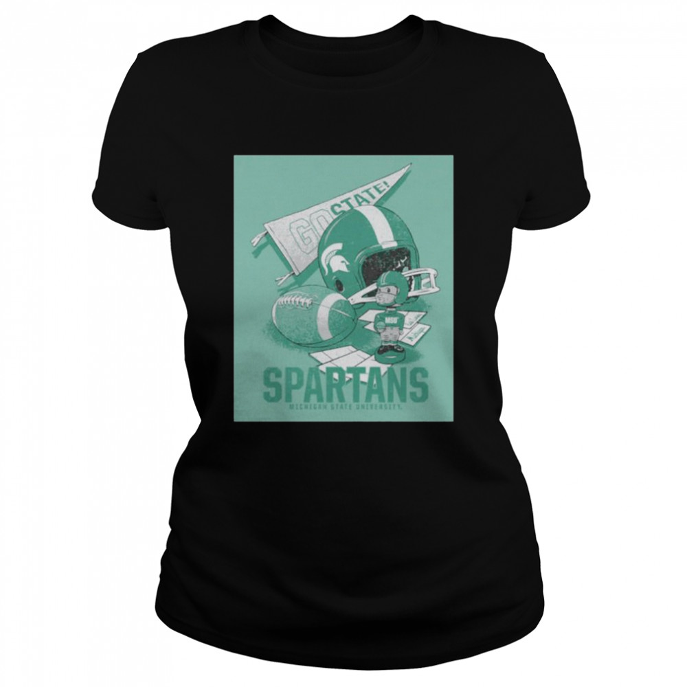 michigan state spartans football go state shirt classic womens t shirt