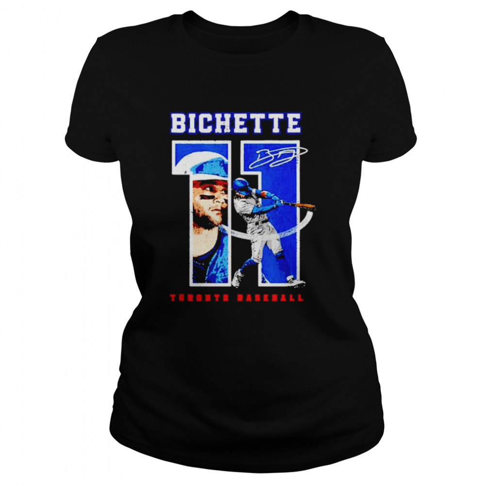 Number and Portrait Bo Bichette Toronto baseball shirt Classic Women's T-shirt