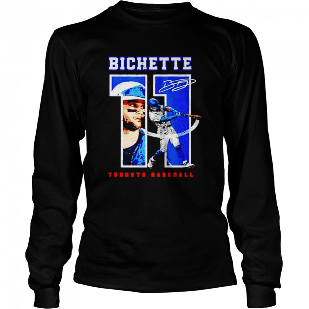 number and portrait bo bichette toronto baseball shirt long sleeved t shirt