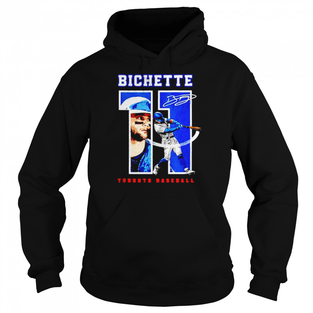 number and portrait bo bichette toronto baseball shirt unisex hoodie