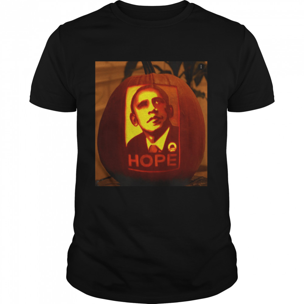 Obama Hope Pumpkin Carving Obama Halloween T- Classic Men's T-shirt