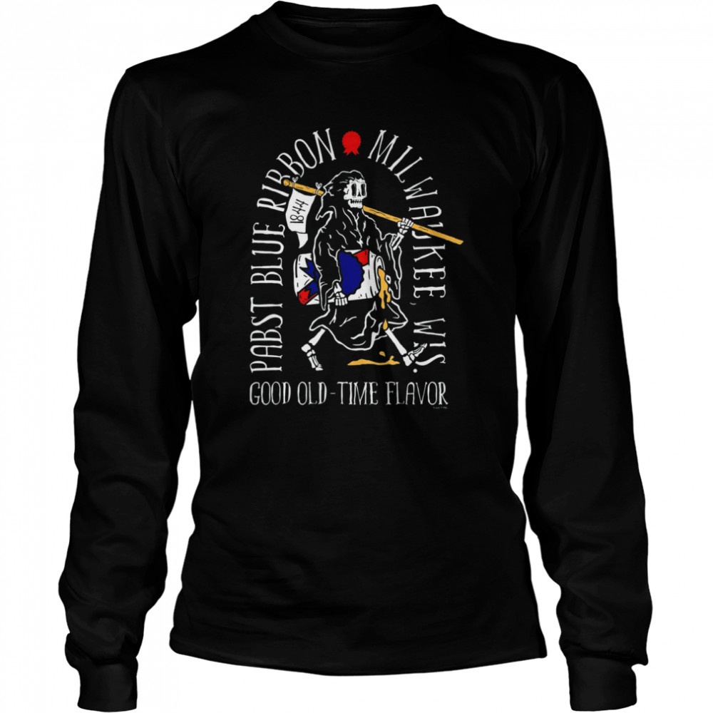 pabst blue ribbon good old time flavor t long sleeved t shirt