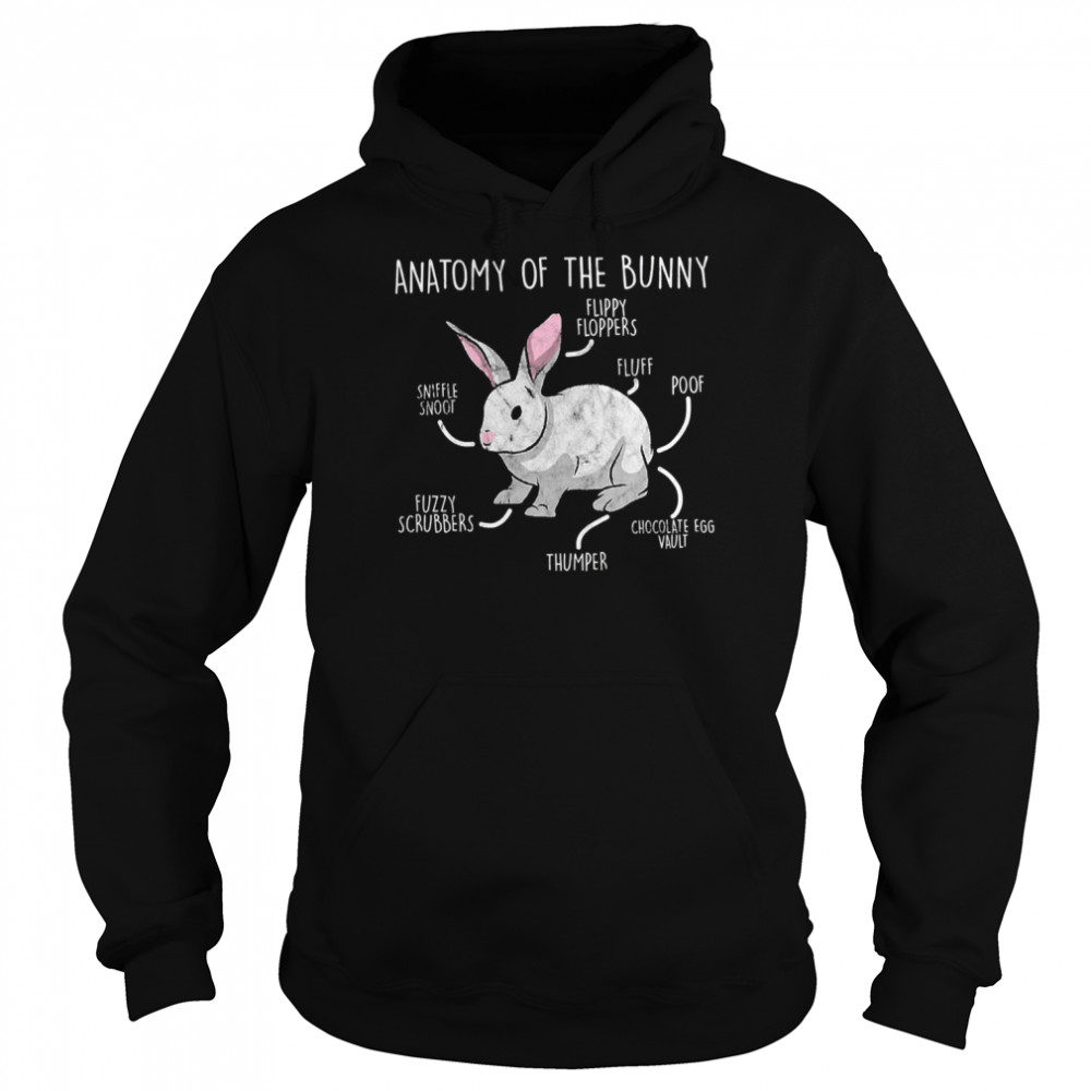 rabbit anatomy bunny animal pet owner shirt unisex hoodie
