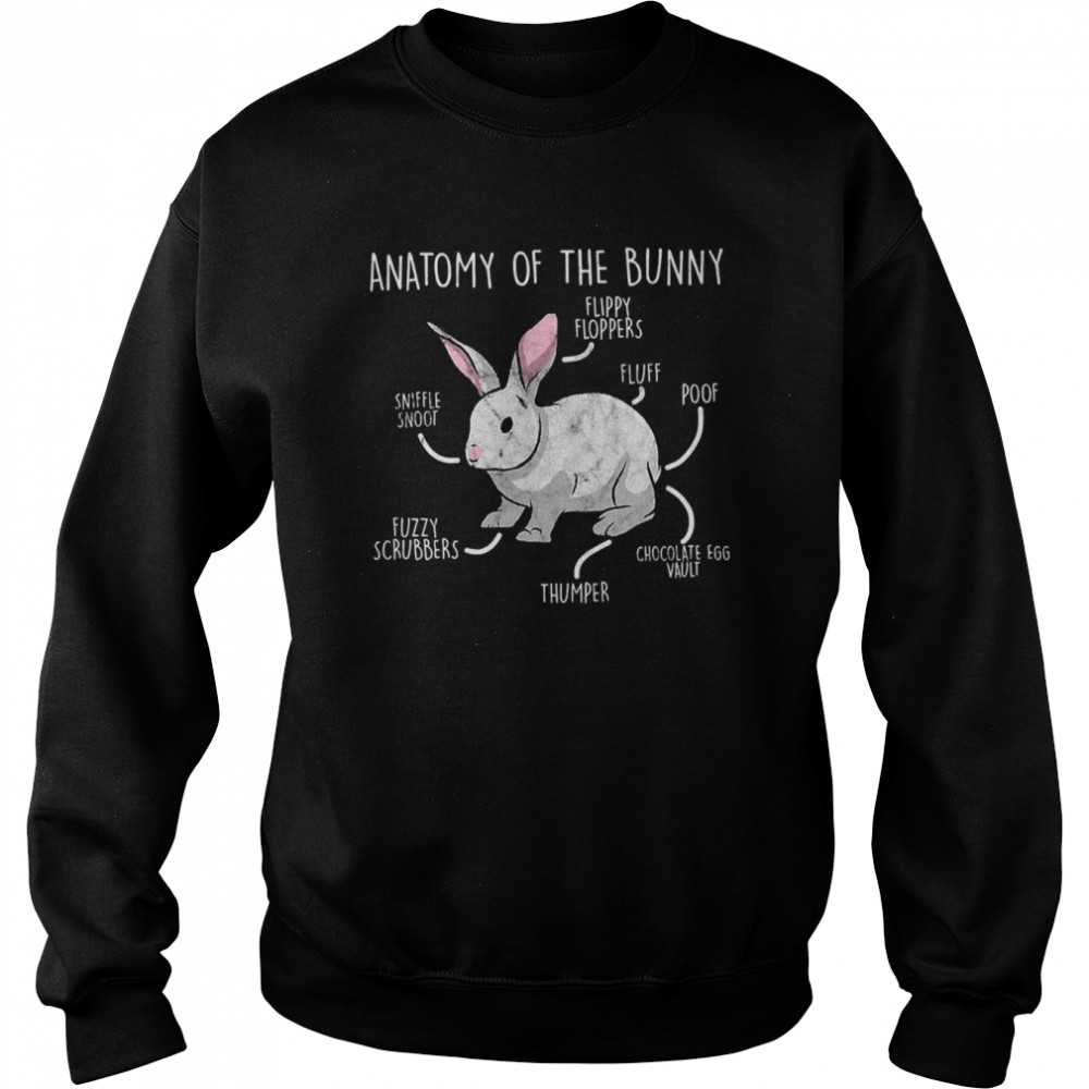 rabbit anatomy bunny animal pet owner shirt unisex sweatshirt