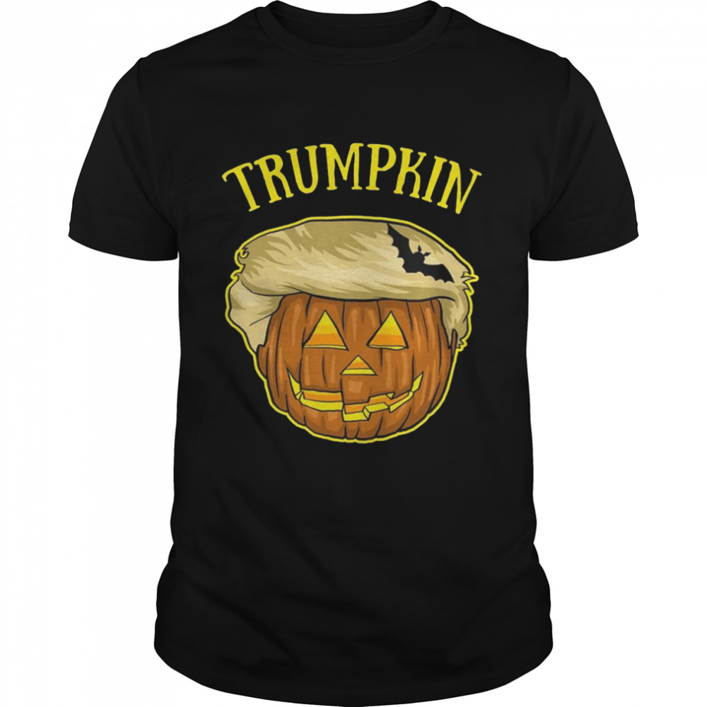 t Pumpkin And Bat Halloween Trumpkin T-Shir Classic Men's T-shirt