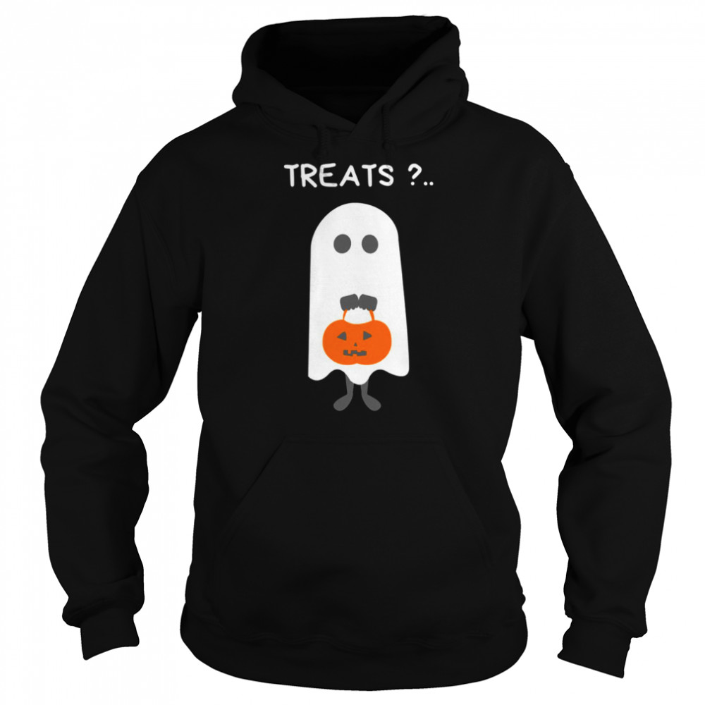 Treats Please Cute Ghost Funny Halloween shirt Unisex Hoodie