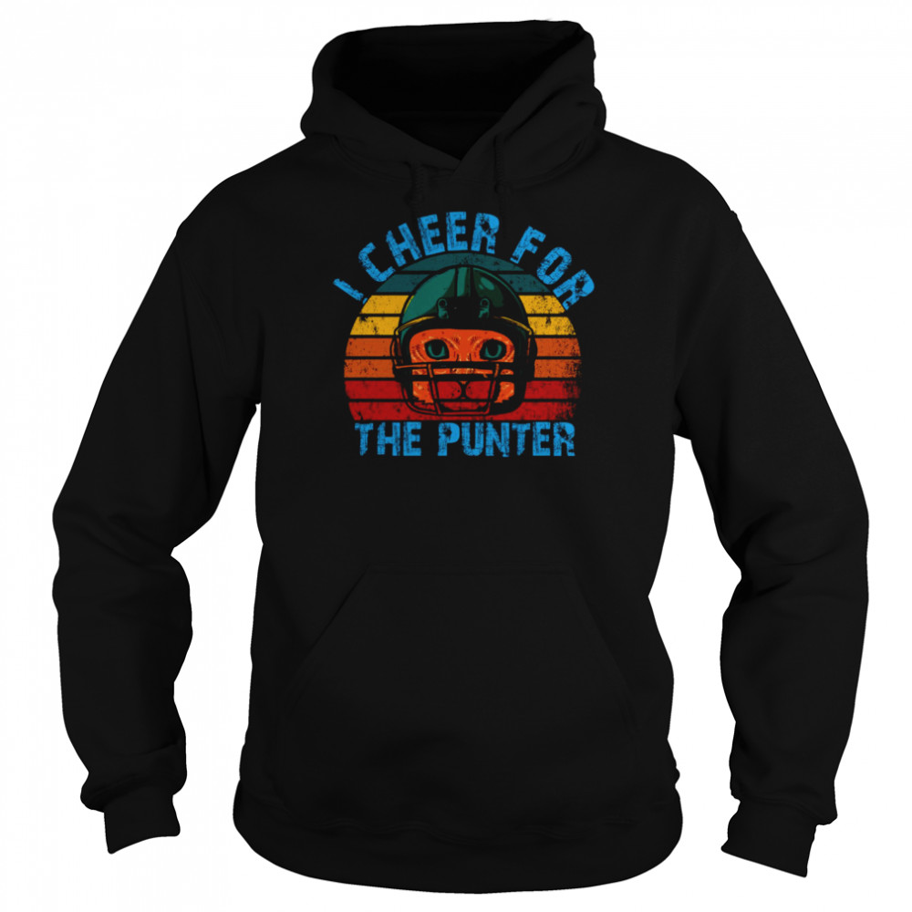 unny Retro Cat I Cheer For The Punter shirt Unisex Hoodie