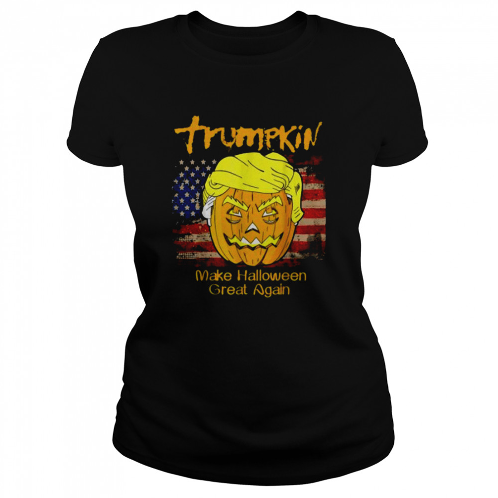 us vintage flag maga pretty trumpkin funny trump halloween t s classic womens t shirt