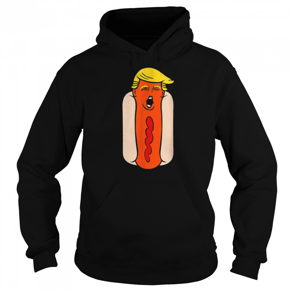 Weiner Hot Dog Head Biden Costume shirt Unisex Hoodie