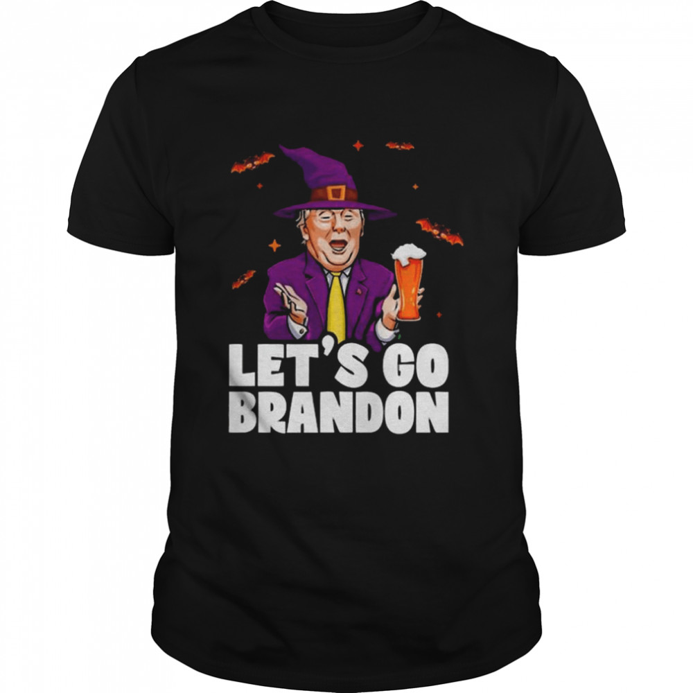 Witch Donald Trump Drink Beer Let_s Go Brandon shirt Classic Men's T-shirt
