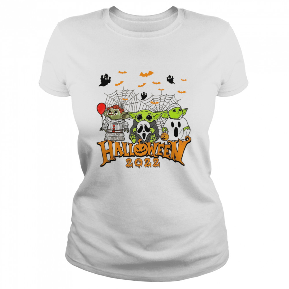 Horror Killer Style Baby Yoda Halloween shirt Classic Women's T-shirt