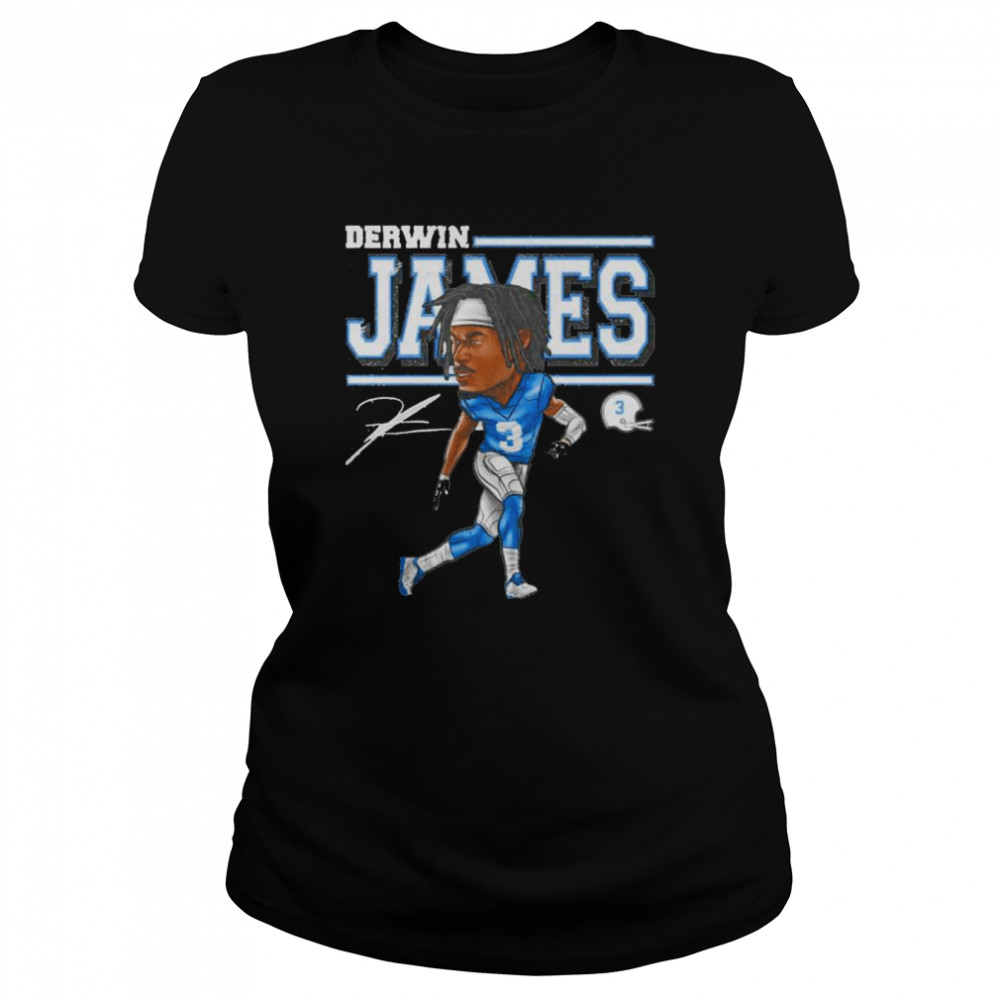 Derwin James Los Angeles Chargers cartoon signature shirt Classic Women's T-shirt