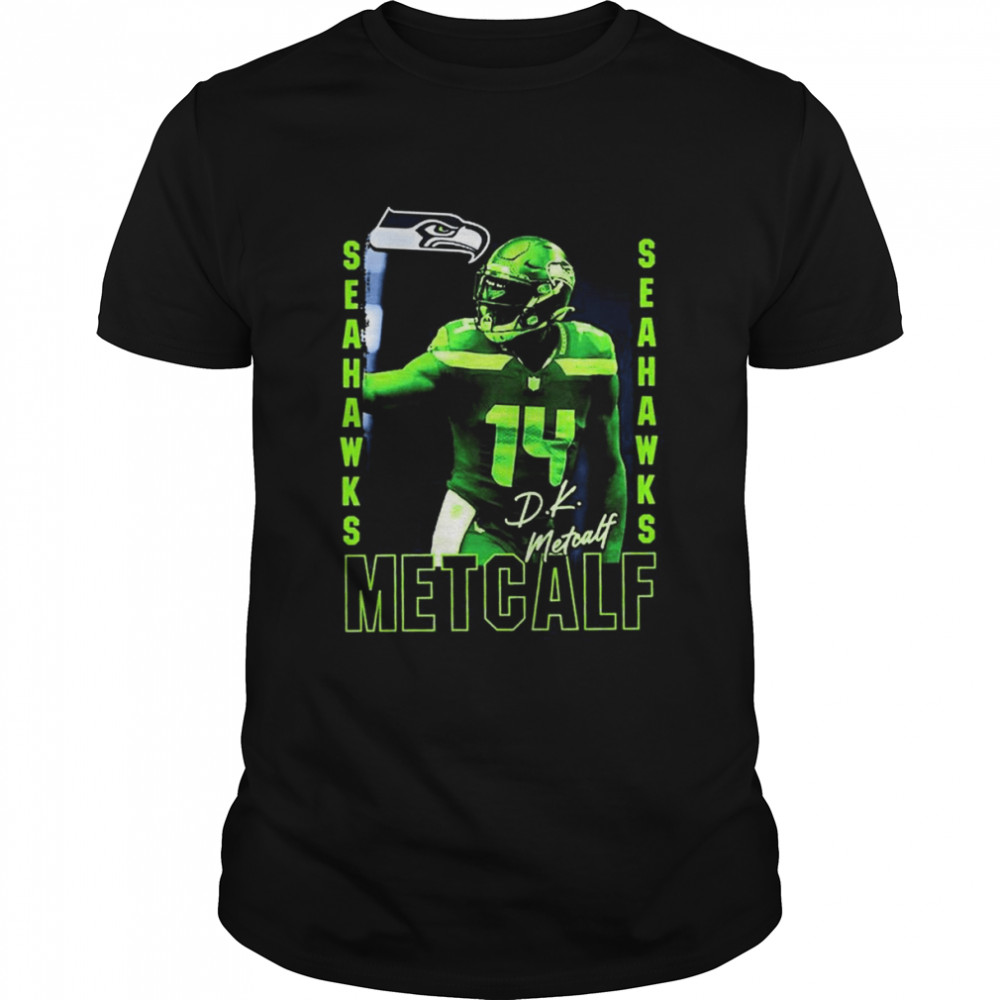 DK Metcalf Seattle Seahawks Youth Play Action Graphic T- Classic Men's T-shirt