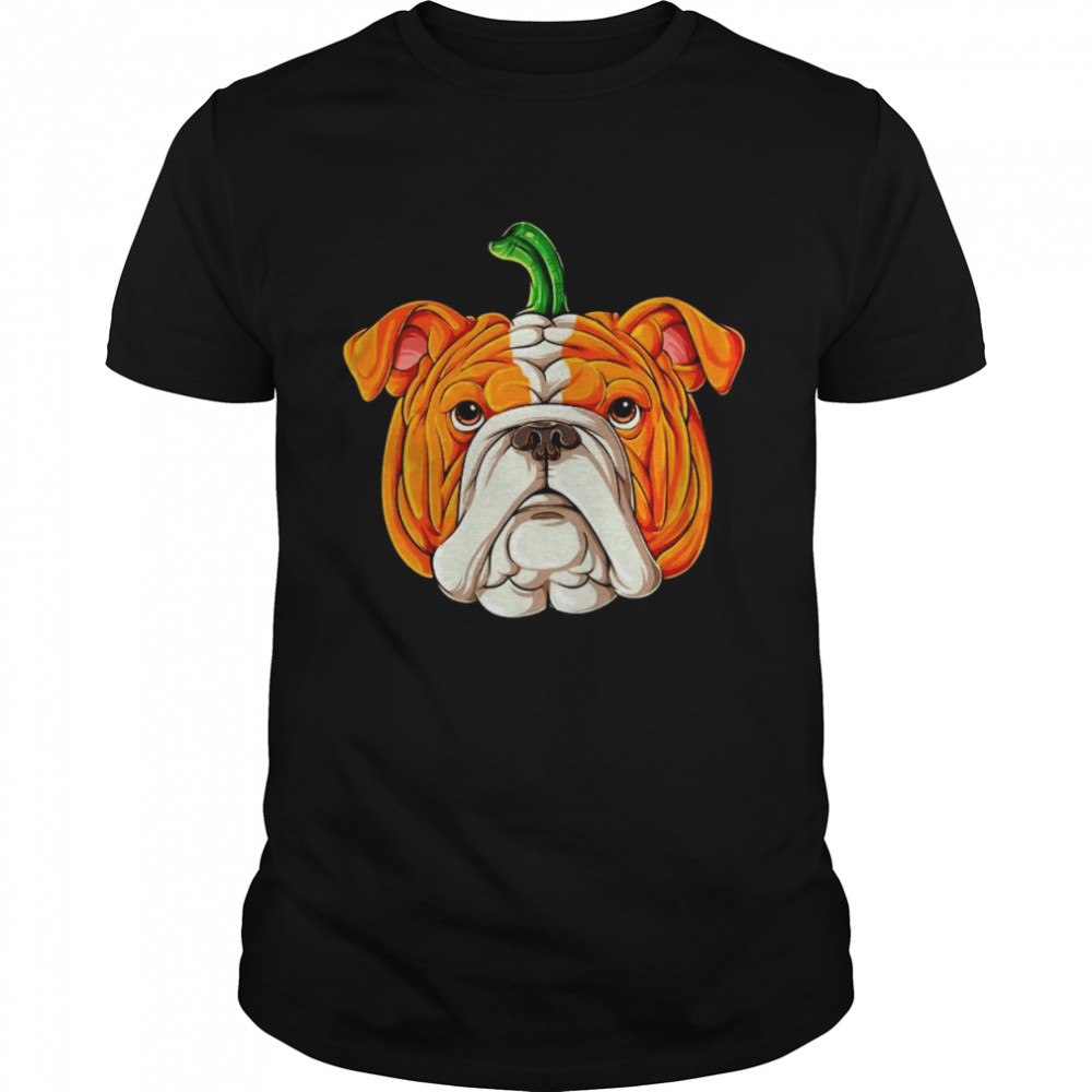 English Bulldog Pumpkin Halloween Shirt