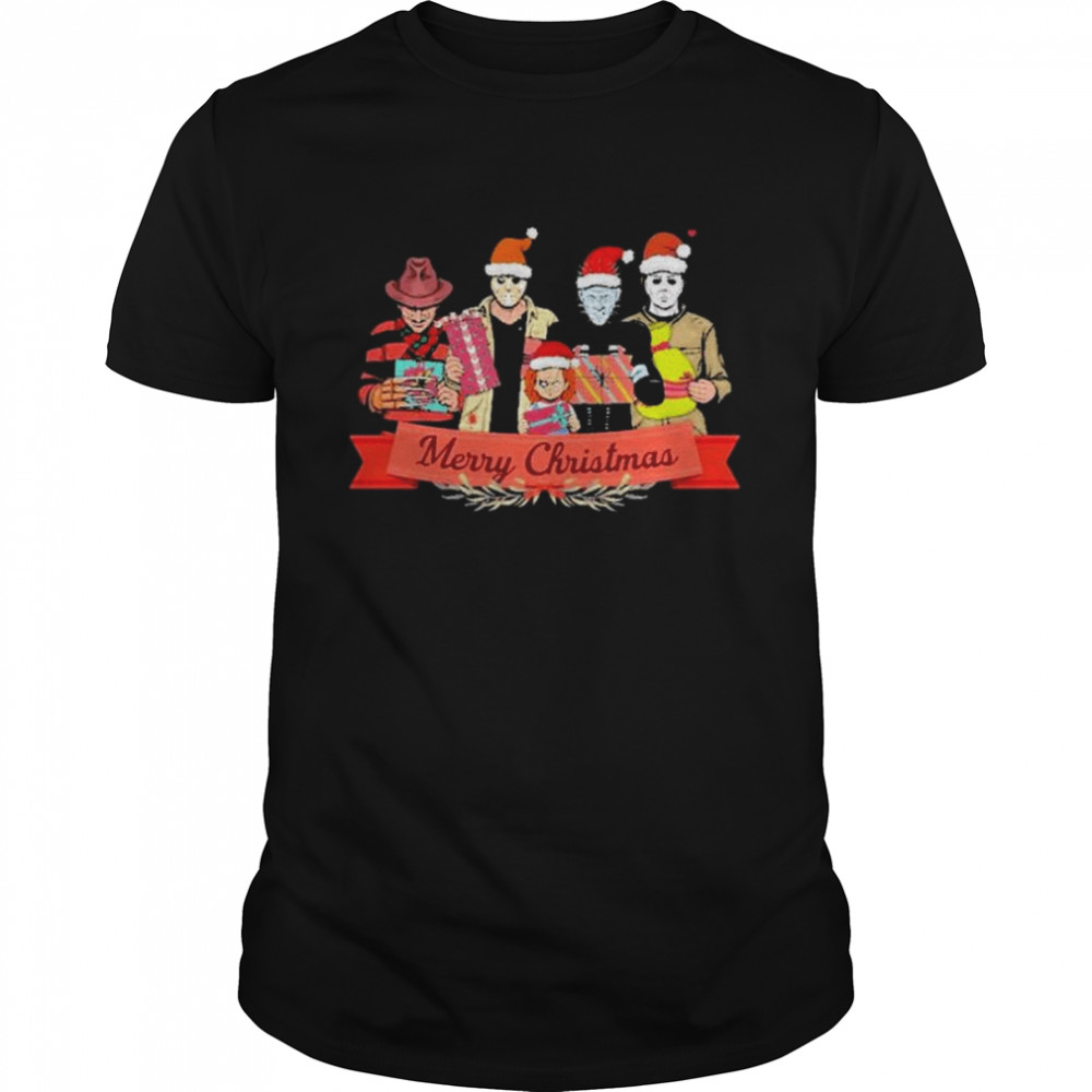 Horror Movie Character Merry Christmas halloween 2022 shirt