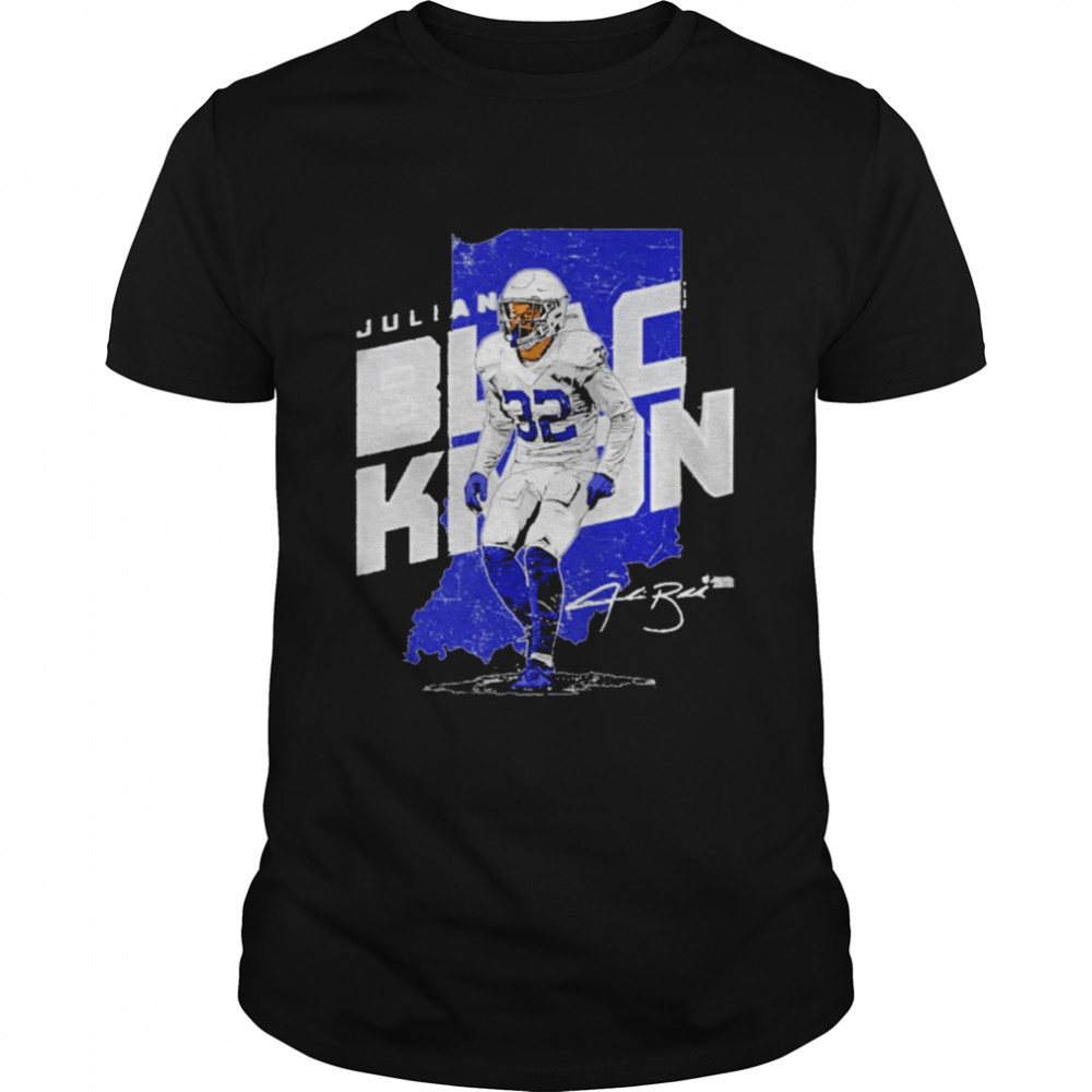 Julian Blackmon Indianapolis Player Map signature shirt