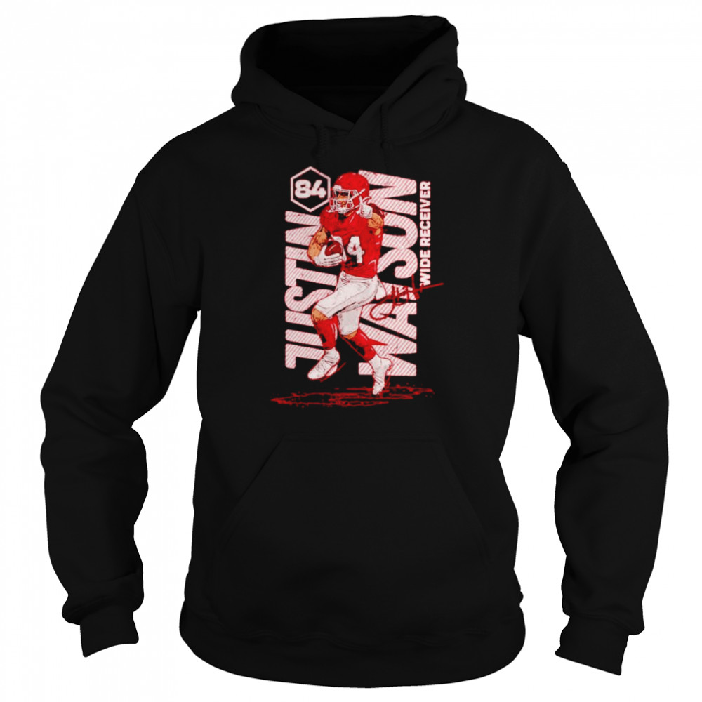 Justin Watson Kansas City Chiefs vertical signature shirt Unisex Hoodie
