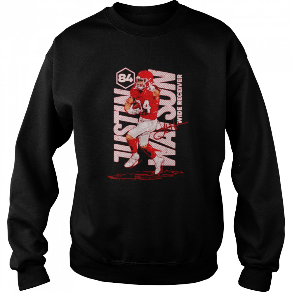 Justin Watson Kansas City Chiefs vertical signature shirt Unisex Sweatshirt