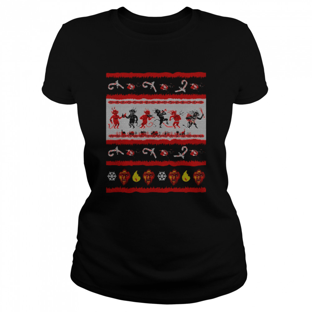 Krampus Christmas The Christmas Devil Party Krampus Ugly Style shirt Classic Women's T-shirt