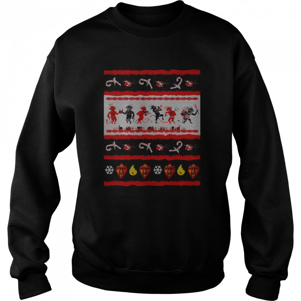 krampus christmas the christmas devil party krampus ugly style shirt unisex sweatshirt