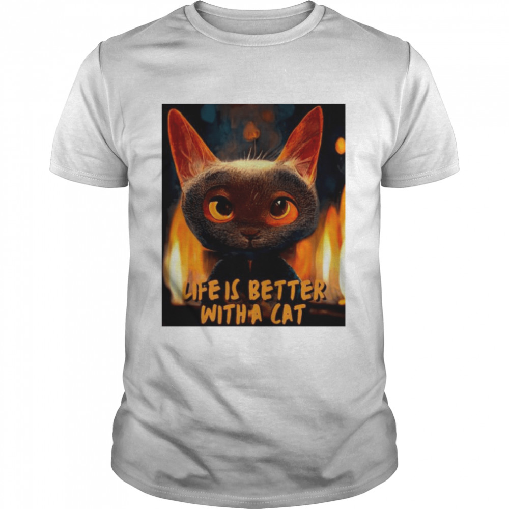 Life is better with a cat shirt