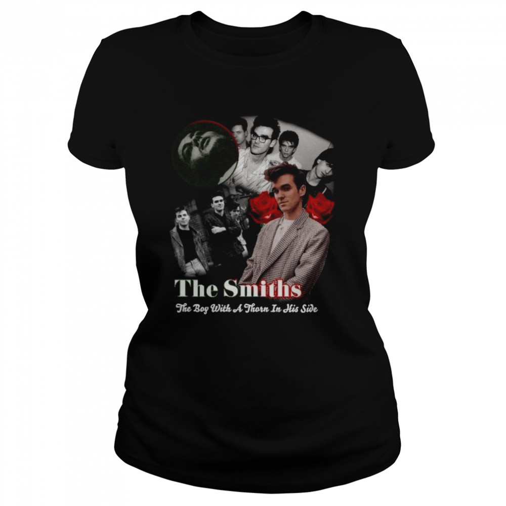 Morrissey The Smiths Boy With A Thron In His Side Rose Music shirt Classic Women's T-shirt