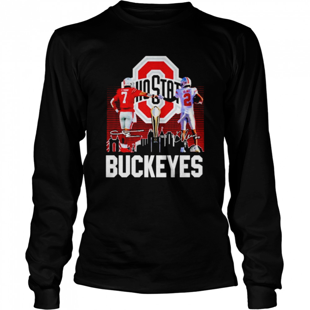 Ohio State Buckeyes stroud and Olave signatures T-shirt Long Sleeved T-shirt