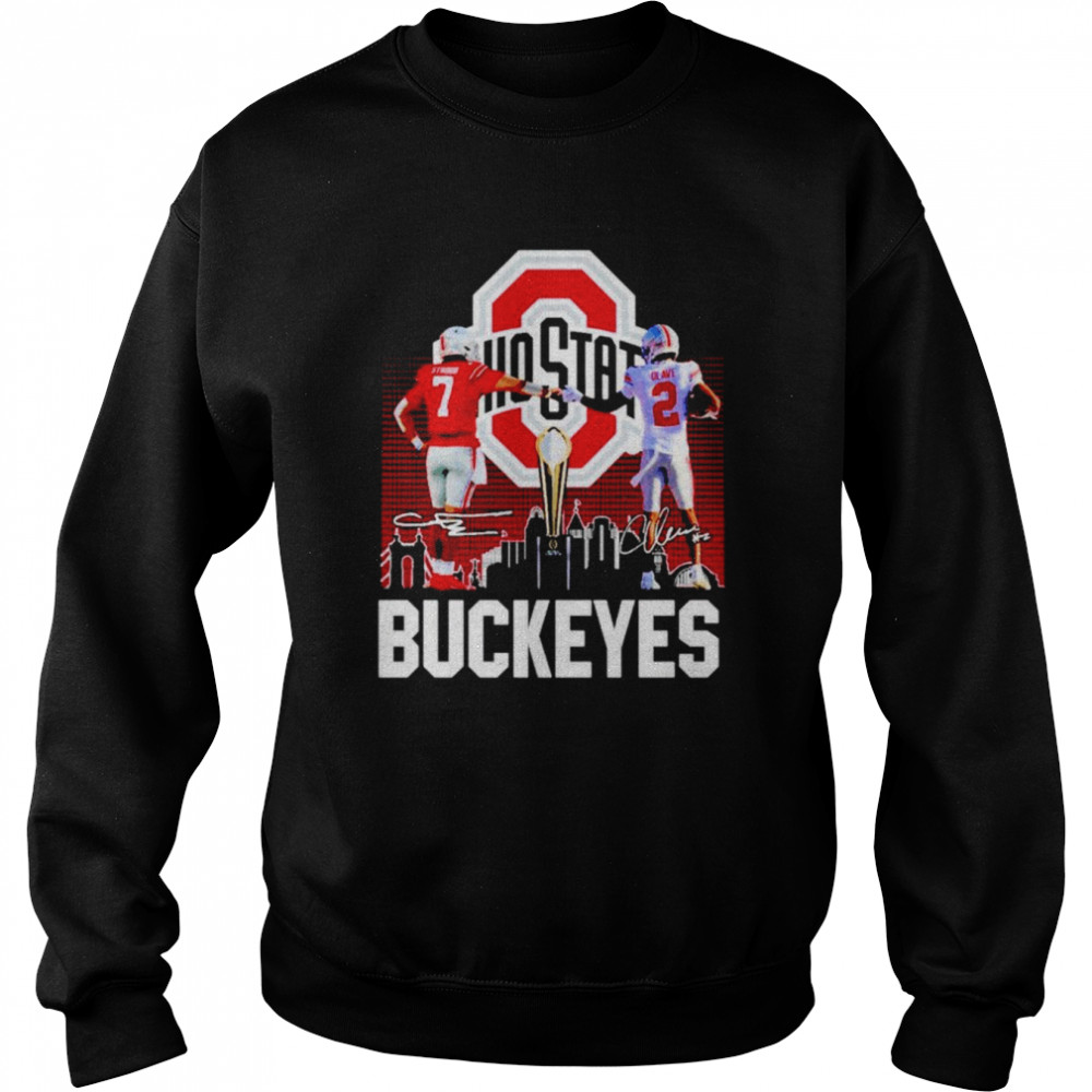 ohio state buckeyes stroud and olave signatures t shirt unisex sweatshirt