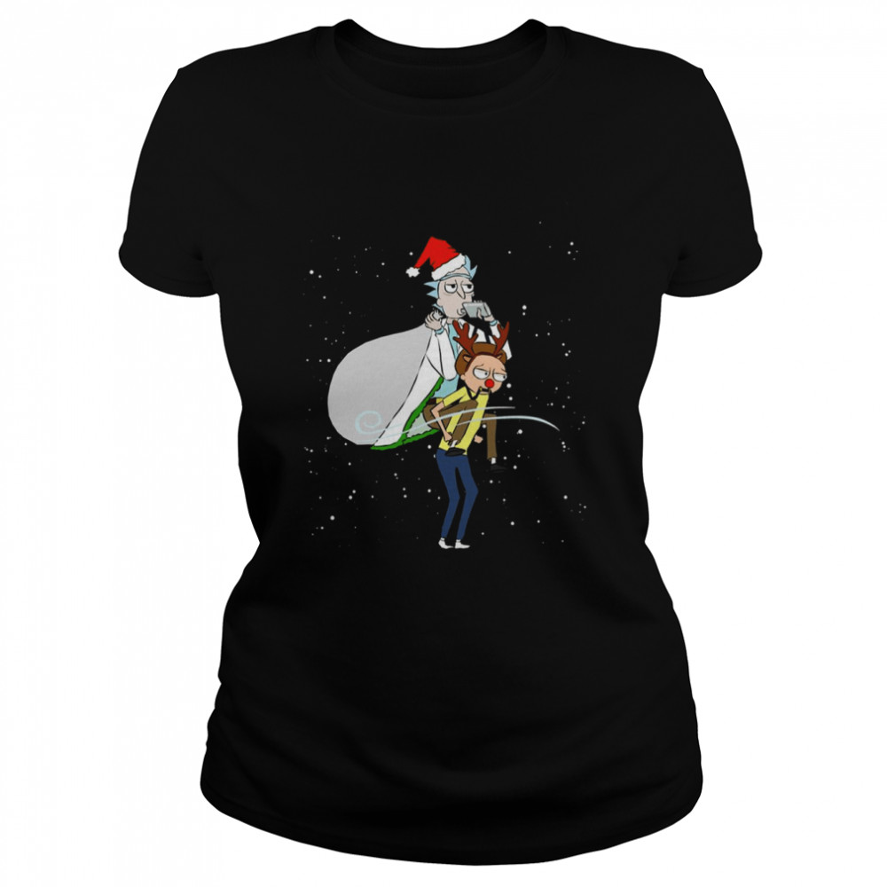On My Head Santa Rick Rick And Morty shirt Classic Women's T-shirt