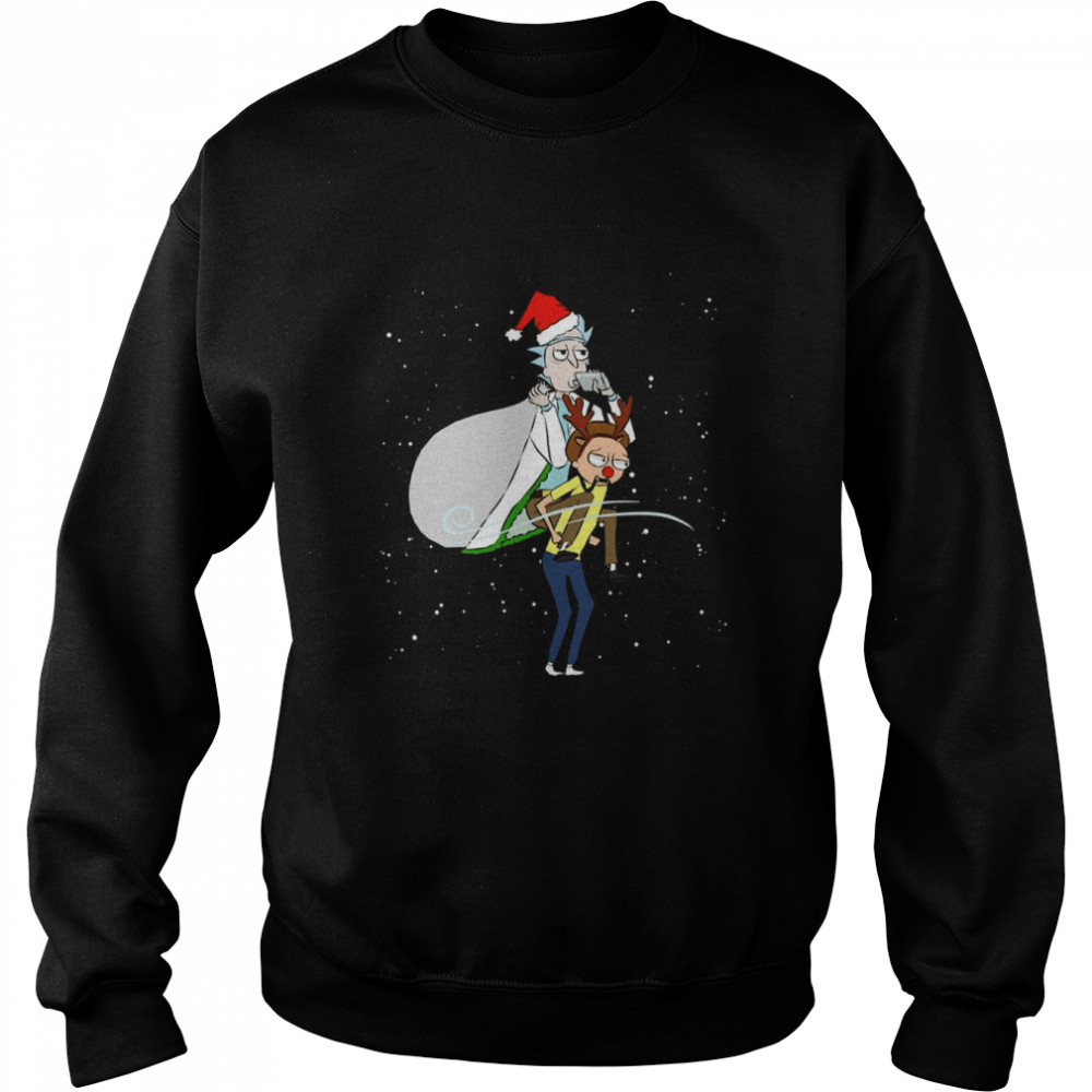 on my head santa rick rick and morty shirt unisex sweatshirt